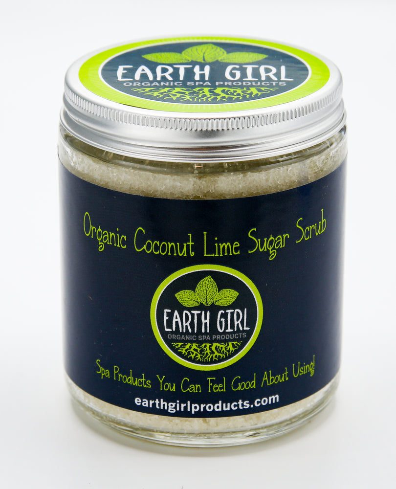 Earth Girl - Organic Coconut Lime Sugar Scrub --- Zesty Lime and Coconut Lift Your Mood