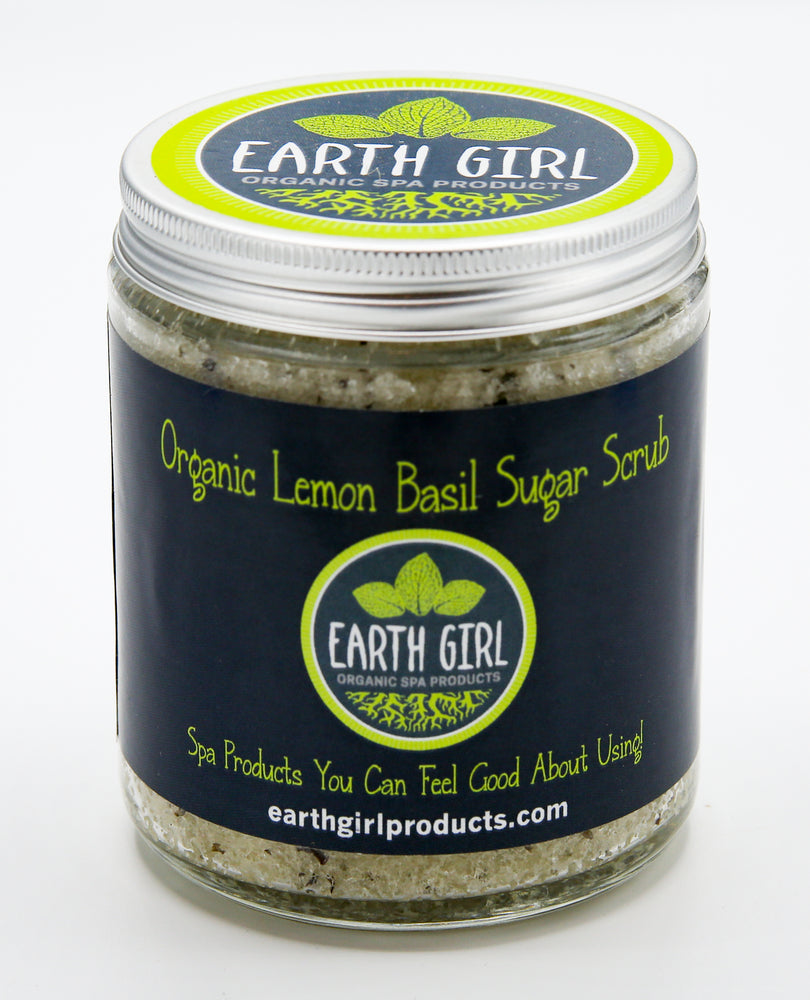 Earth Girl - Organic Lemon Basil Sugar Scrub --- Brighten Skin and Restore Your Radiance